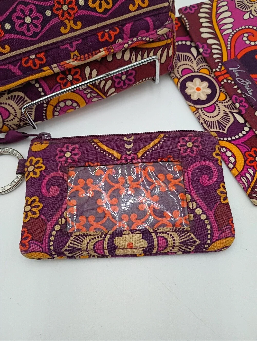 Vera Bradley 3pc set. Wallet, coin purse, checkbook/receipt holder. - Picture 2 of 7